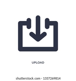 upload isolated icon. Simple element illustration from arrows 2 concept. upload editable logo symbol design on white background. Can be use for web and mobile.