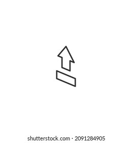 icono de carga de línea isométrica, icono de trazo editable