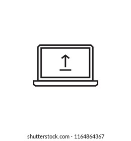 upload laptop vector icon
