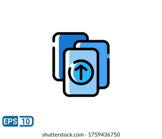 icono de la biblioteca de carga aislado en fondo blanco. ilustración vectorial en estilo de línea rellena. EPS 10
