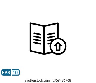 icono de la biblioteca de carga en estilo de línea. ilustración vectorial para diseño gráfico, sitio web, interfaz de usuario aislada en fondo blanco. EPS 10