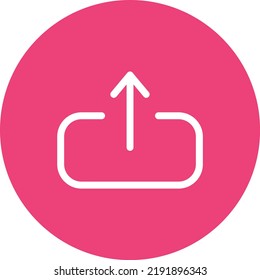 Upload line circle icon vector image. Can also be used for web apps, mobile apps and print media.