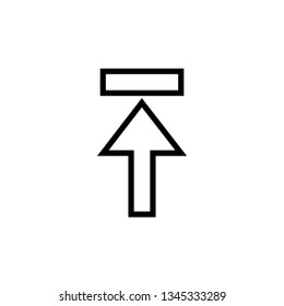 upload line flat icon design 