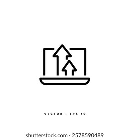 Upload Line Icon. Editable Stroke