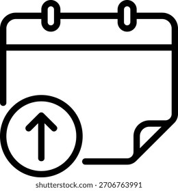 ícone de linha de upload vetor de ilustração