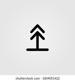 Upload line icon isolated on white background. Upload to cloud, internet storage symbol for web and mobile design.