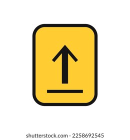 Upload line icon isolated on white background. Black flat thin icon on modern outline style. Linear symbol and editable stroke. Simple and pixel perfect stroke vector illustration.