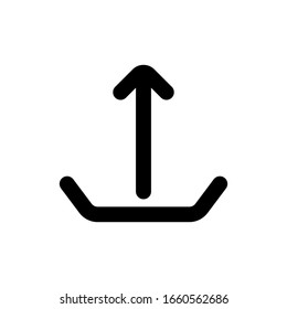 upload line icon, outline vector logo illustration, linear pictogram isolated on white - simple and flat icon