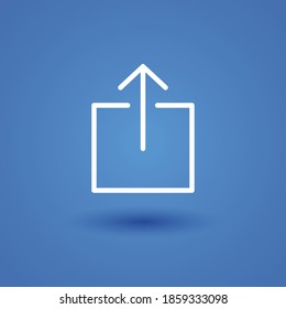 icono de la línea de carga, ilustración del vector de contorno.