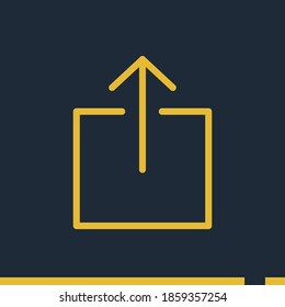 icono de la línea de carga, ilustración del vector de contorno.