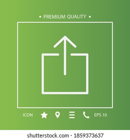 upload line icon, outline vector illustration.