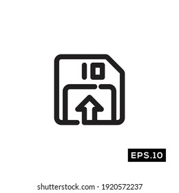 Upload line Icon Vector. Upload symbol Vector