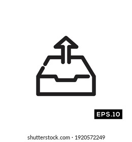 Upload line Icon Vector. Upload symbol Vector