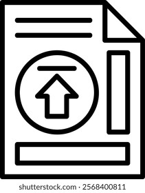 Upload Line Vector Icon Design