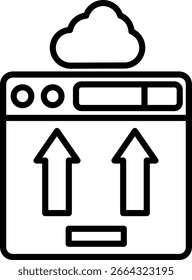 Cargar Line Vector Icon Design
