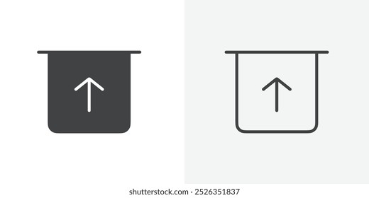 Ícone de lista de upload design de conjunto simples e plano