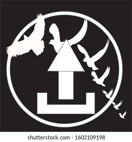 Upload logo. means in computer networks, to send data from a remote system,typically a server such as a web serever ,an ftp server an email server.A upload is a file offered for transfer work.