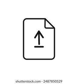 Upload logo sign vector outline