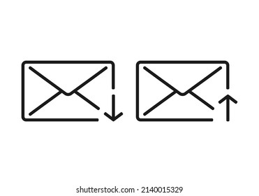 Upload mail. Download message icon. Illustration vector