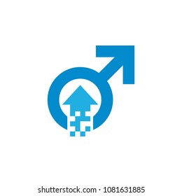Upload Man Logo Icon Design