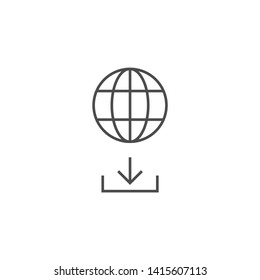 Upload Manager Related Vector Thin Line Icon. Isolated on White Background. Editable Stroke. Vector Illustration.
