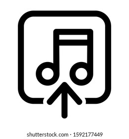 upload music icon isolated sign symbol vector illustration - high quality black style vector icons
