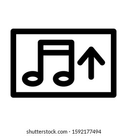 upload music icon isolated sign symbol vector illustration - high quality black style vector icons
