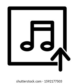 upload music icon isolated sign symbol vector illustration - high quality black style vector icons
