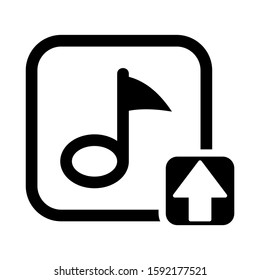 upload music icon isolated sign symbol vector illustration - high quality black style vector icons
