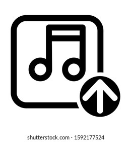 upload music icon isolated sign symbol vector illustration - high quality black style vector icons
