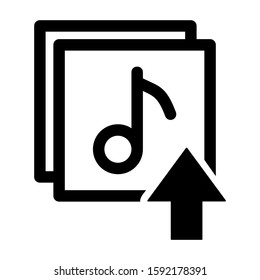 upload music icon isolated sign symbol vector illustration - high quality black style vector icons
