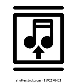 upload music icon isolated sign symbol vector illustration - high quality black style vector icons

