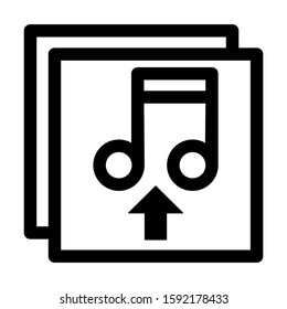 upload music icon isolated sign symbol vector illustration - high quality black style vector icons
