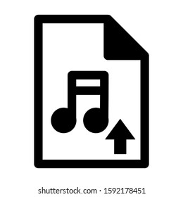upload music icon isolated sign symbol vector illustration - high quality black style vector icons
