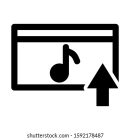 upload music icon isolated sign symbol vector illustration - high quality black style vector icons

