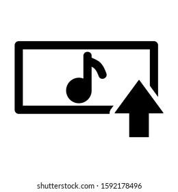 upload music icon isolated sign symbol vector illustration - high quality black style vector icons
