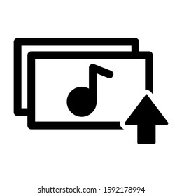 upload music icon isolated sign symbol vector illustration - high quality black style vector icons
