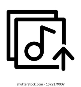 upload music icon isolated sign symbol vector illustration - high quality black style vector icons

