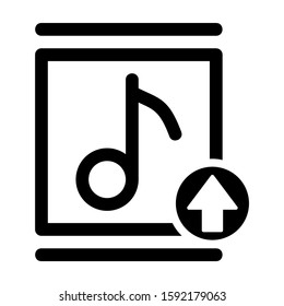 upload music icon isolated sign symbol vector illustration - high quality black style vector icons
