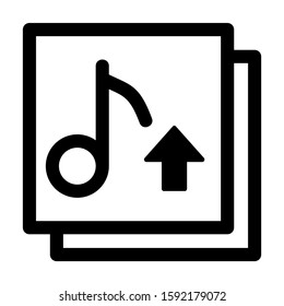 upload music icon isolated sign symbol vector illustration - high quality black style vector icons
