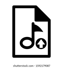 upload music icon isolated sign symbol vector illustration - high quality black style vector icons
