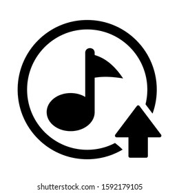upload music icon isolated sign symbol vector illustration - high quality black style vector icons
