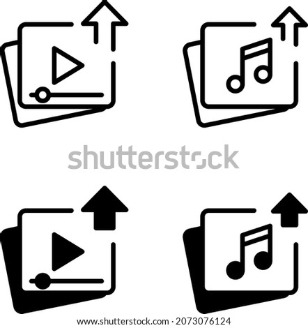 Upload music icon , vector illustration