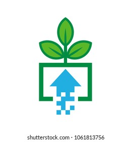 Upload Nature Logo Icon Design
