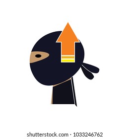 Upload Ninja Logo Icon Design
