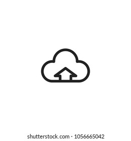 upload on cloud icon. sign design