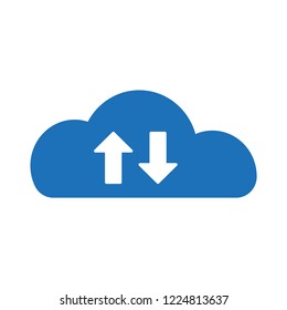 upload on cloud icon symbol vector