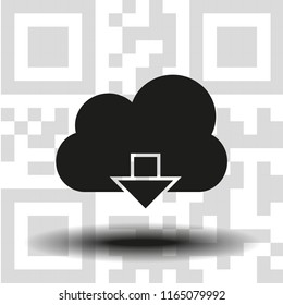upload on cloud vector icon