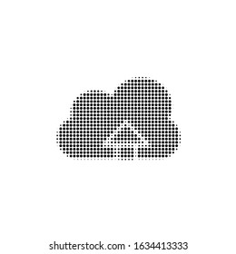 upload on cloud vector icon
in halftone