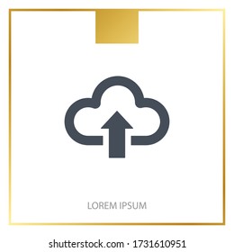 upload on cloud vector icon